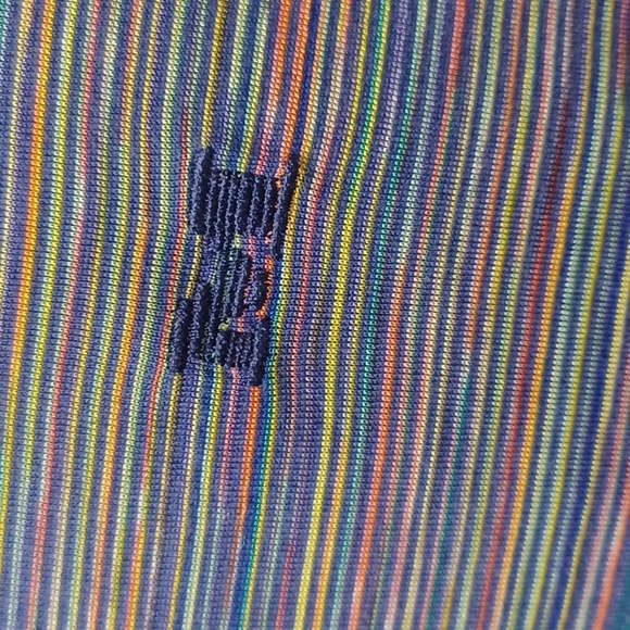 Missoni Sport multi color stripe polo collared shirt sz L - Picture 4 of 6